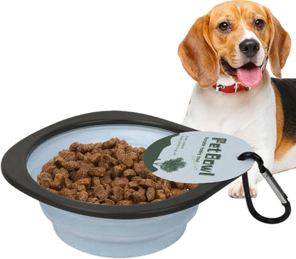 Ciotola per cani | Ciotola pieghevole da viaggio per cani | Piatto da viaggio pieghevole per cibo e acqua per animali domestici | Alimentatore portatile in silicone per cani e gatti, ideale per