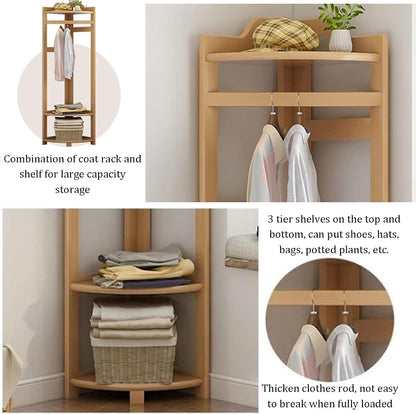 Generico Appendiabiti angolare - Elegante Organizer Indipendente per Vestiti per Ingresso, Camera da Letto e corridoio - Spazio salvaspazio per Cappotti, Scarpe, Cappelli e Borse - Mobili Moderni Fun