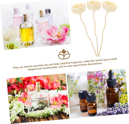 GLEAVI 10Pcs Flower Diffuser Sticks Dried Aromatherapy Sticks for Home Fragrance Sticks for Essential Oil Diffuser Decor Kitchen Bedroom Living