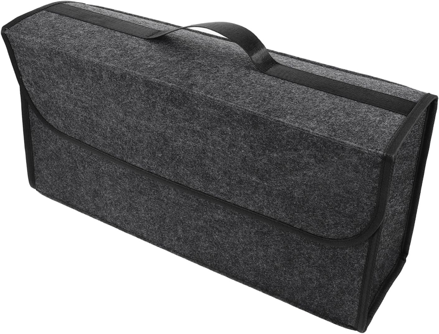 Gatuida Collapsible Car Trunk Organizer with Lid Felt Storage Box for Suv Auto Trunk Organizer with Multiple Compartments for Groceries and Tools Stylish Design