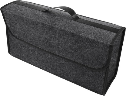 Gatuida Collapsible Car Trunk Organizer with Lid Felt Storage Box for Suv Auto Trunk Organizer with Multiple Compartments for Groceries and Tools Stylish Design