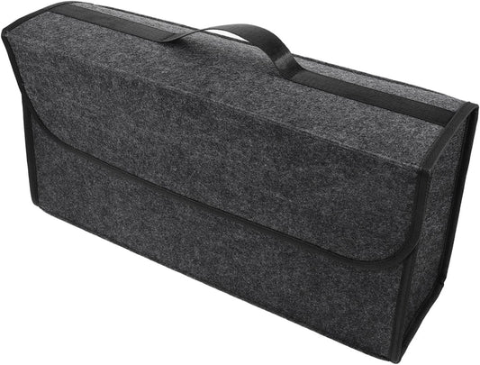 Gatuida Collapsible Car Trunk Organizer with Lid Felt Storage Box for Suv Auto Trunk Organizer with Multiple Compartments for Groceries and Tools Stylish Design