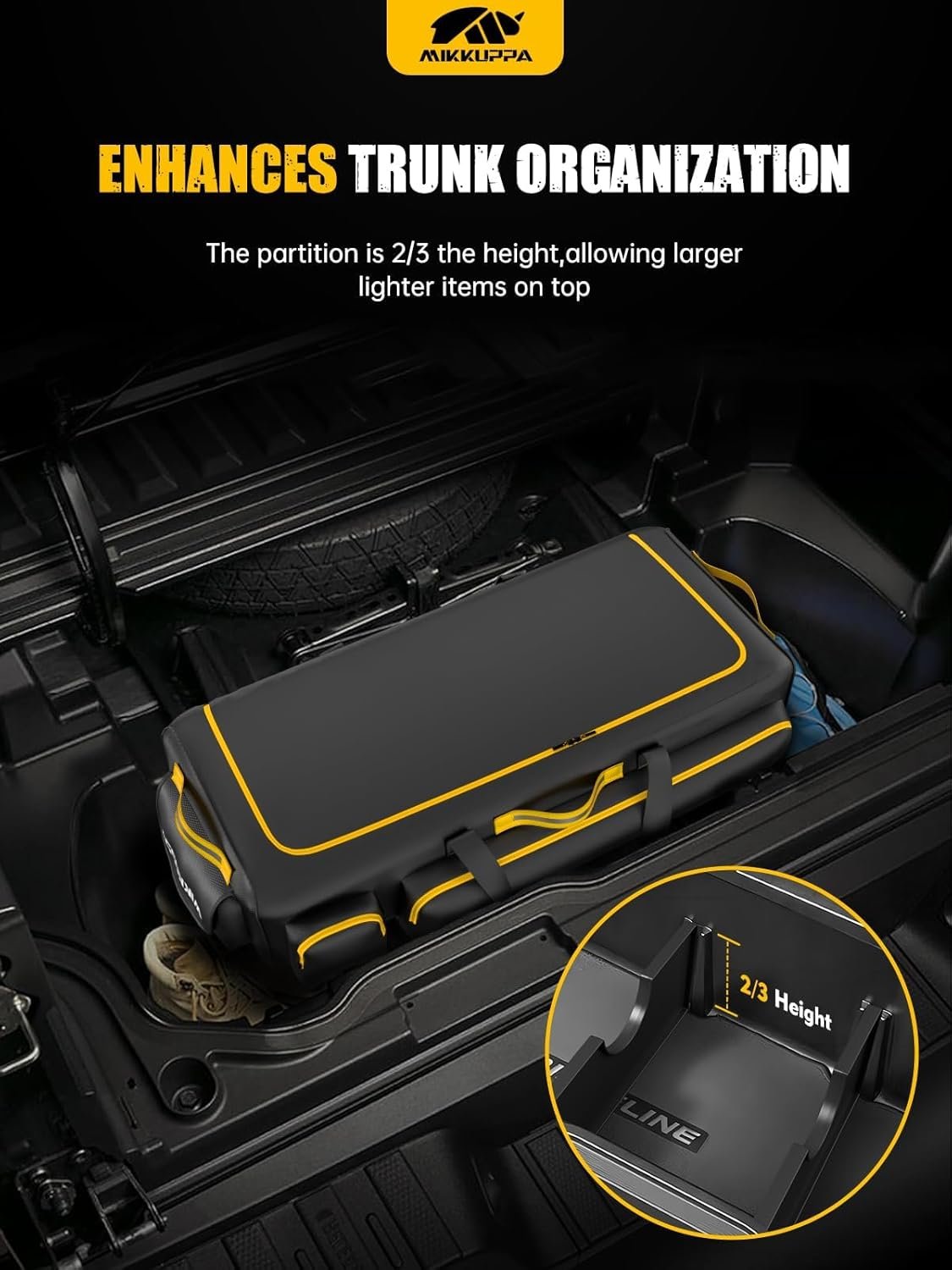 MIKKUPPA Trunk Cargo Dividers - Compatible with 2017-2024 Honda Ridgeline Storage Accessories, Truck Rear Storage Box In-Bed Dividers(3Pcs)