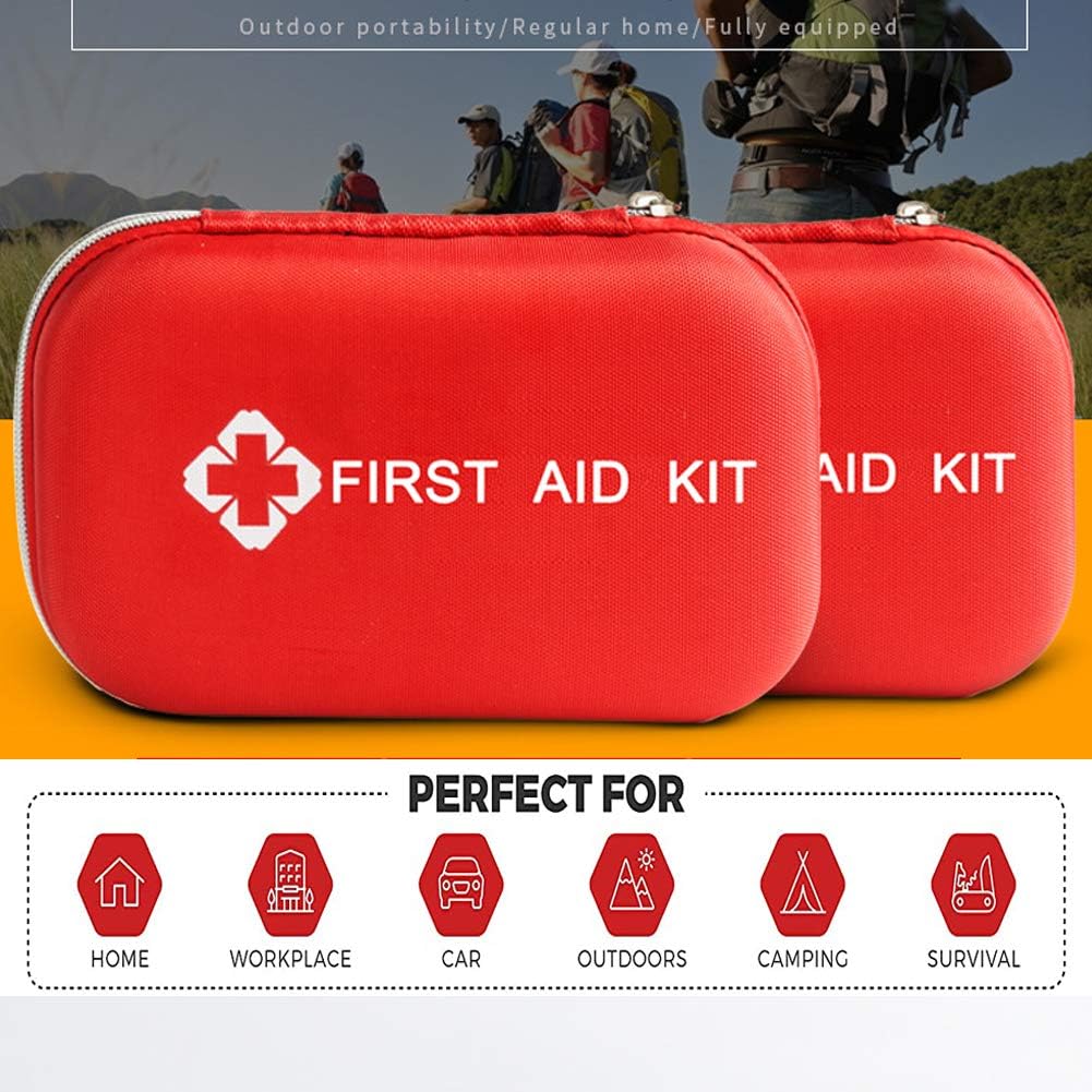First Aid Kit -190 Pieces of First Aid Supplies, Travel Size Home Portable Medical Survival Kit, Lightweight Compact Pocket Aid Kit for Sports Outdoor Survival, Compatible Outdoor Gear Emergency Kits Trauma Bag