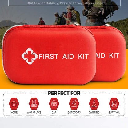 First Aid Kit -190 Pieces of First Aid Supplies, Travel Size Home Portable Medical Survival Kit, Lightweight Compact Pocket Aid Kit for Sports Outdoor Survival, Compatible Outdoor Gear Emergency Kits Trauma Bag
