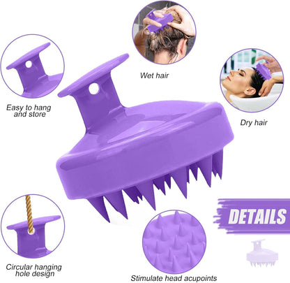 YeaHapiday Hair Oil Applicator and Scalp Massager for a Unique Experience of Hair Oiling and Hair Care, Scalp Brush (Purple)
