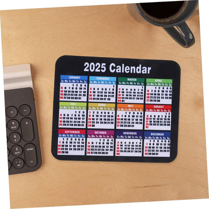 Veemoon Mouse Pad Calendar Non Slip Rubber Desk Mat Dual Functionality for Gamers Office Use Instant Date Access for Enhanced Productivity Black