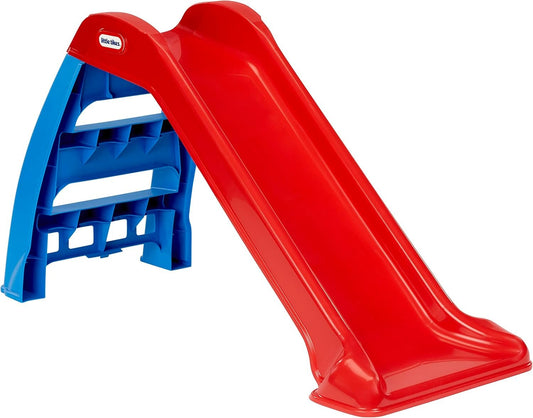 Little Tikes First Slide Toddler Slide, Easy Set Up Playset for Indoor Outdoor Backyard, Easy to Store, Safe Toy for Toddler, Slip And Slide For Kids (Red/Blue), 39.00 inch L x 18.00 inch W x 23.00' inch H