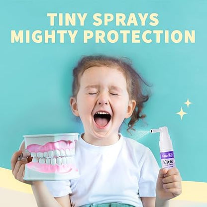 LAB52 Kids Oral Spray, Toddler Toothpaste Helper for Cavity Repair and Fresh Breath, Children Anticavity with Fluoride Free for Newborn to Preschoolers, Xylitol Strawberry Flavor