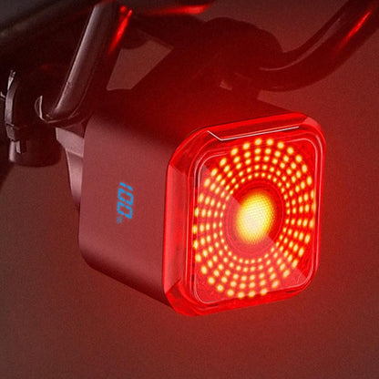 Smart Cycling Tail Light, Brake Sensing Rear Light, 6 Lighting Modes, Digital Power Display, Vibration Sensor, Waterproof Ip55, Rechargeable, Road Mountain City Commuting