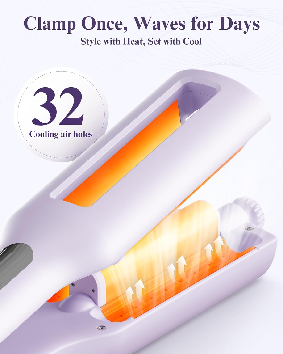 Upgraded 4 in 1 Curling Iron Hair Crimper Waver - KAUGIC Flexwave Curling Wand with ColdCrafted CurlLock Tech, Ionic Deep Waver Hair Curler Tool, Anti-Scald, Easy to Use