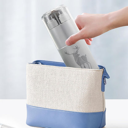 Travel Toiletry Cup Set, Multi-Functional Kit, Portable Travel Must-Haves, Compact Bathroom Organizer, Leak-Proof Containers, for Business Trip School Camping Use, 8.27 x 2.68 x 2.68 Inch, grey