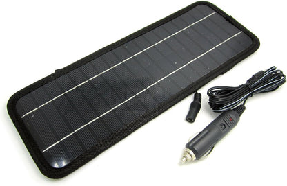 NUZAMAS Poartable 4.5W Solar Panel Charger Power Car Battery 12V Recharge Outdoor Camping Travel Power Source