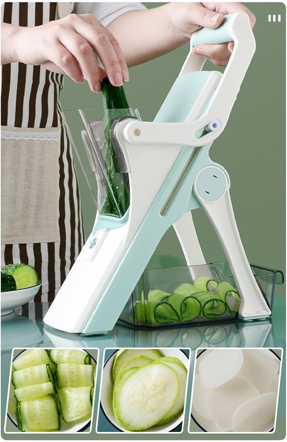 Potato Slicer - Food Cutter Slicer,Portable Kitchen Cooking Tools for Home Cutting Slicing Grating Shredding Vegetable Prep
