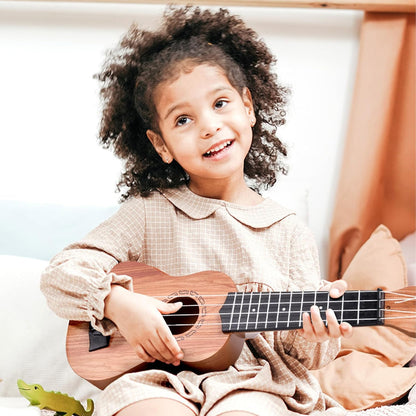 Guitar Toy for Children, Guitar for Children, Ukulele Children, Guitar Toy, for Children with 4 Adjustable Strings, Educational Learning Toys (Mogano 15 inch)