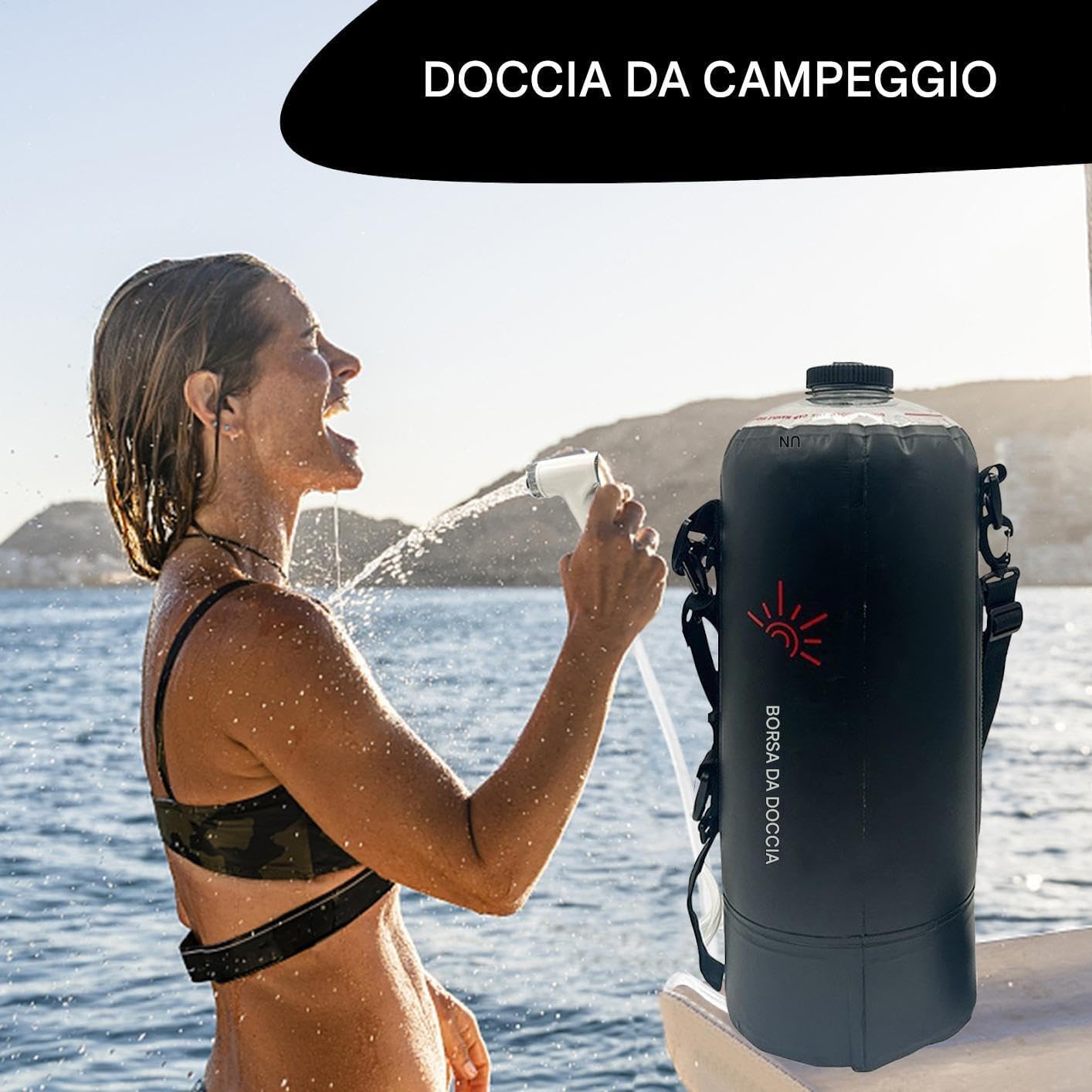 Camping Shower Bag, Portable Camp Shower, Solar Shower Kit, Outdoor Shower Gear, Travel Shower Bag, Hiking Water Shower, Beach Shower Pack, Foldable Shower Bag, Camp Shower Hose