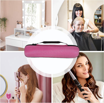 Borsa per attrezzi per capelli, portatile in ferro , organizer da viaggio, multifunzione, impermeabile, per accessori per la cura dei capelli, styling per uomini e donne, Rosa acceso