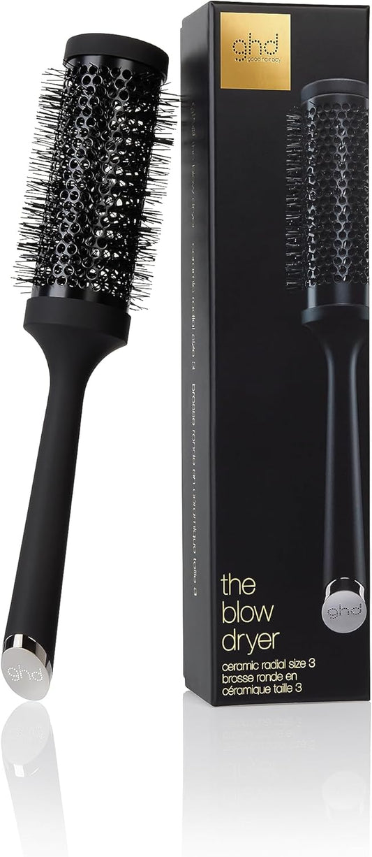ghd The Blow Out (size 3) 45mm barrel, Ceramic radial hair brush, For Faster, Smoother Blow Dry On Mid - Longer lengths For All Hair Types