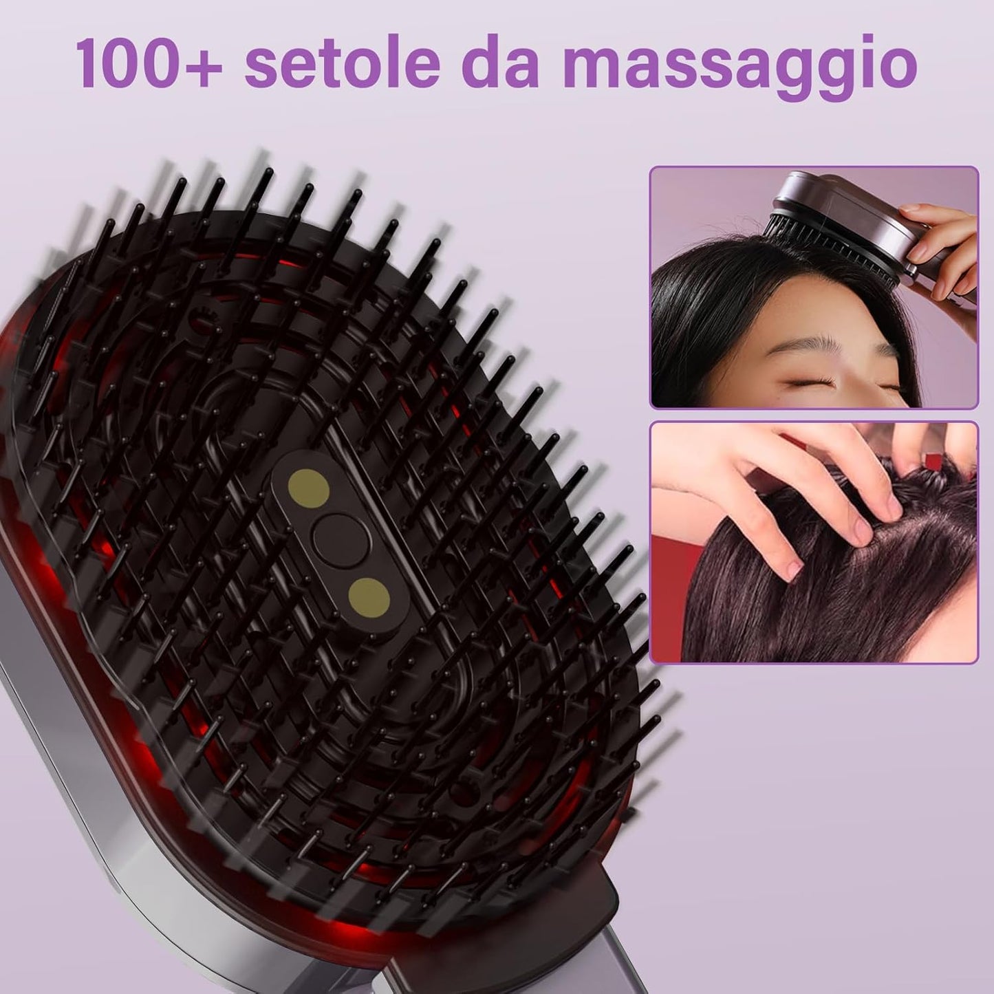 Scalp Massager Hair Oil Applicator Massage Brush, Electric Scalp Massage Brush, Vibration Massage Comb 4 Ways