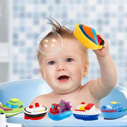 Bath Toys, Swimming Water Toys Set, 6-Pack Toddler Bathing Play Supplies for Boys Girls, Floating Pool Entertainment Toys for Bathtime and Outdoor Fun