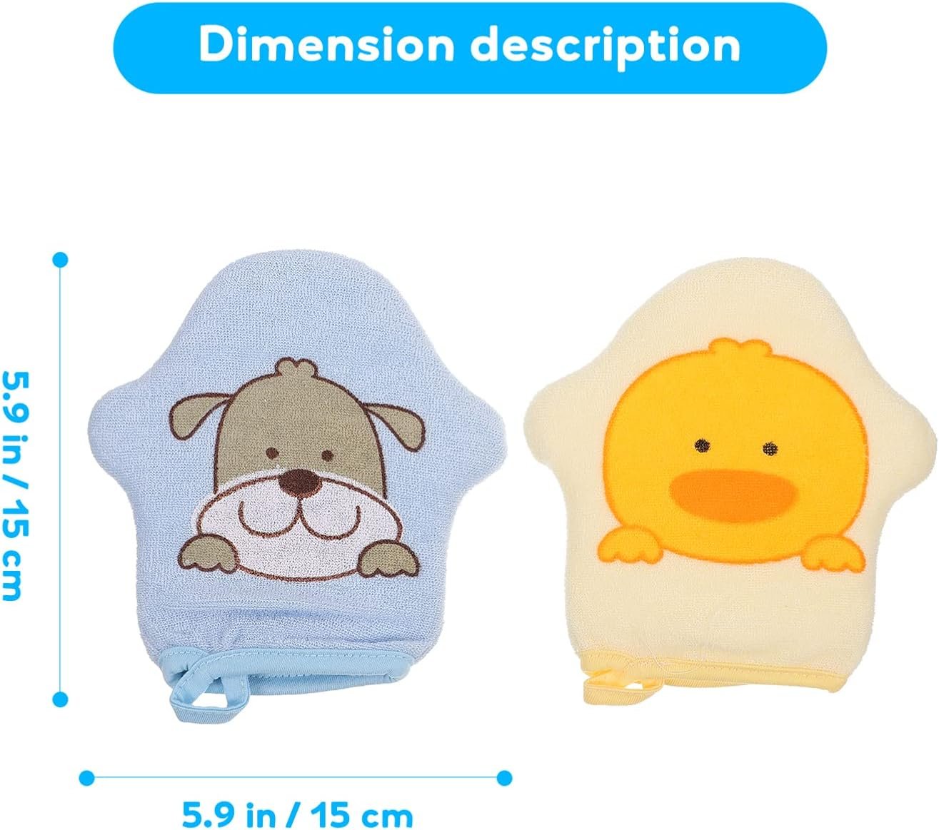 2pcs Bath Cotton Method Body Wash Cleaning Gloves Infant Shower Mitt The Face Baby South