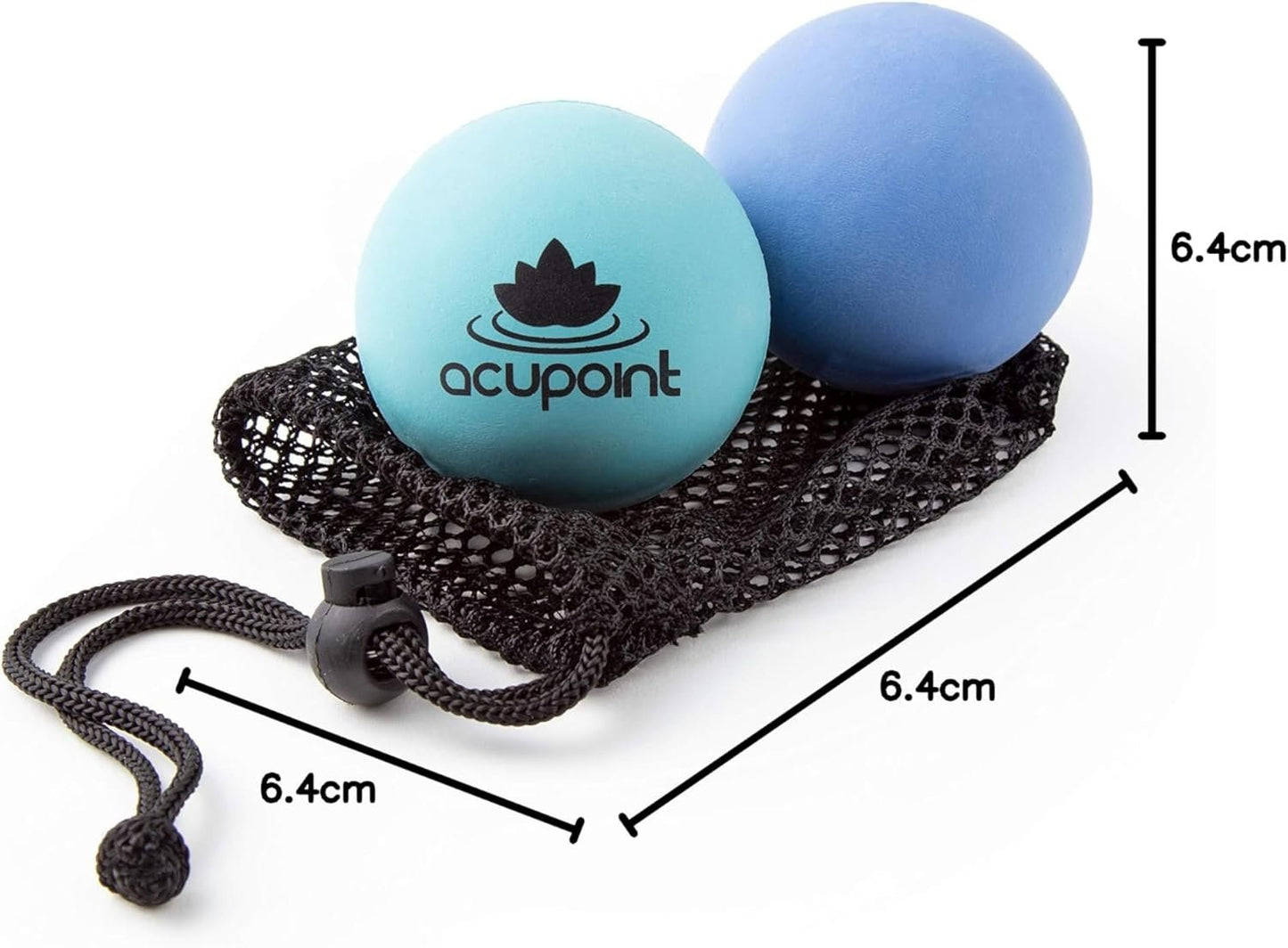 Acupoint Physical Massage Therapy Ball Set - Ideal for Yoga, Deep Tissue Massage, Trigger Point Therapy and Myofascial Release Physical Therapy Equipment