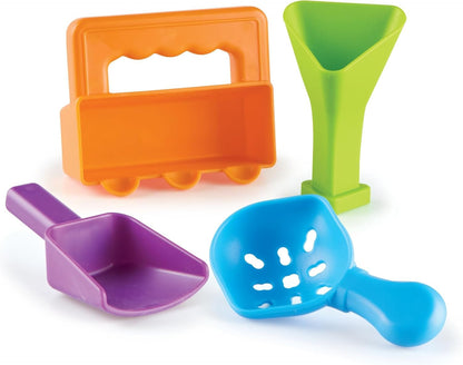 Learning Resources Helping Hands Sensory Scoops, 4 Pieces, Ages 3+, fine Motor Skills, Sensory Toys for Children, Sensory Toys for Toddlers, Sensory bin, Toddler Tool Set