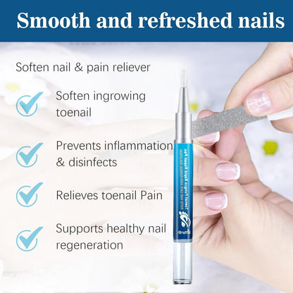 4 Pcs Nail Care with Nail File, Cuticle Oil, Nail Care Pencil with Aloe Vera for Nails and Toenails