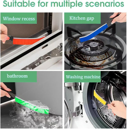 WDRIGE 6Pcs Crevice Cleaning Brushes for Household Use, Grout Cleaner Brush, Hard Bristle Groove, Gap Cleaning Tool, Suitable for Hard-to-Reach Regional Spaces（Thick）