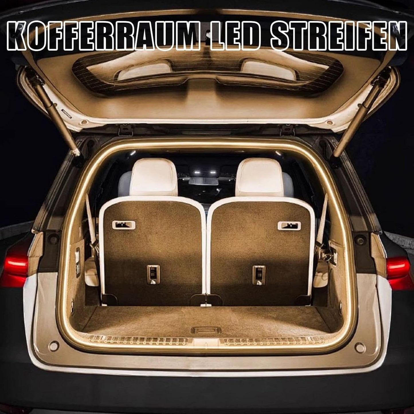 Car Light Strip, Ambient Lighting Automotive, Cuttable Flexible Illumination, Auto Accessories, Portable Compact Ideal for Rear Trunk Decoration, Men and Women Drivers