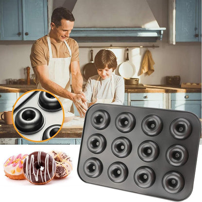 2 Pack Donut Pan,Non-Stick Donut Pan,for Oven Microwave Freezer Safe