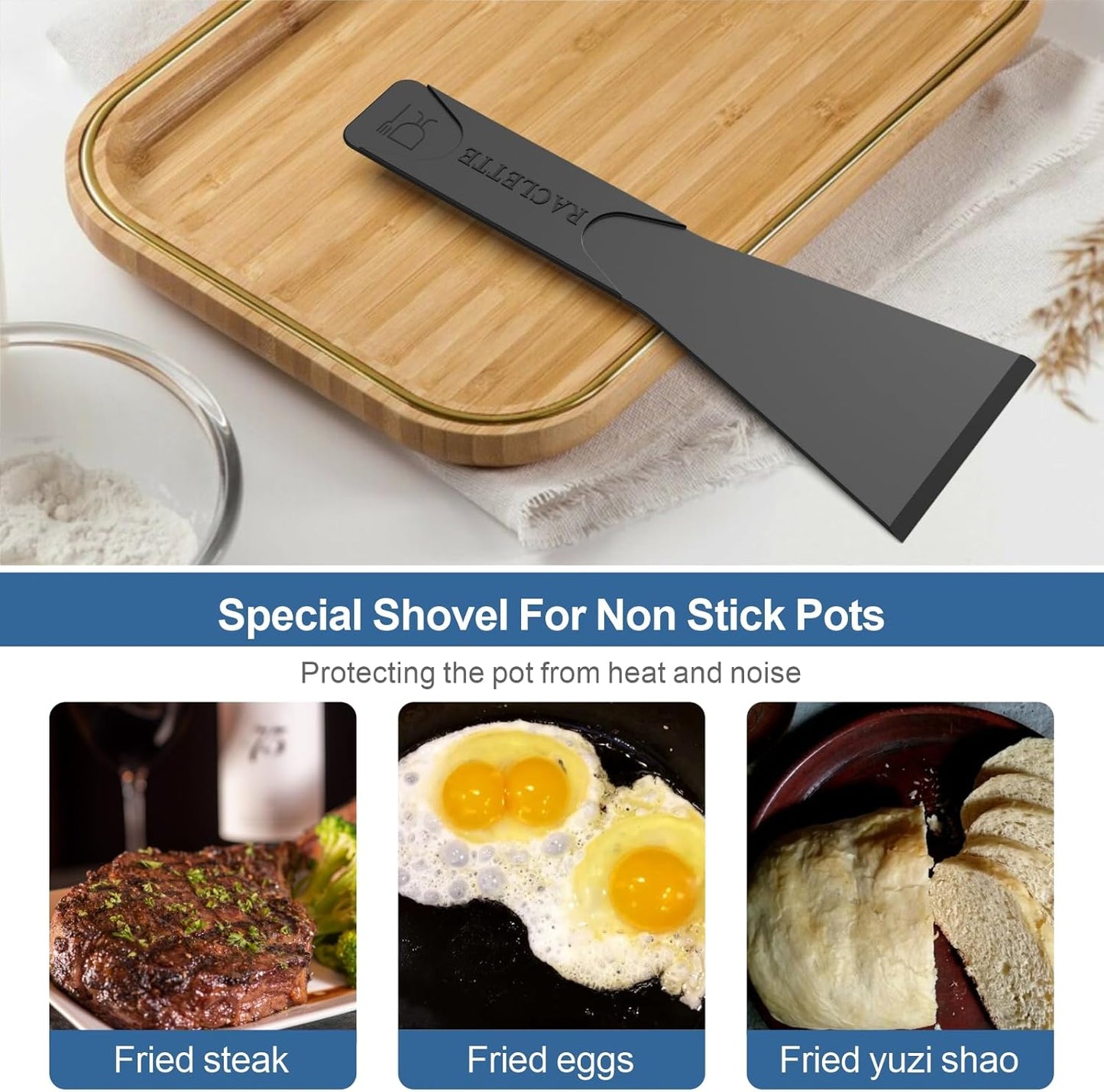 8 pcs Raclette Spatula for Non-Stick Pans, Baking Utensils Set, Nylon spatulas with Plastic Storage Box, 5.3 Inch Mini Spatula Scraper for Cheese, Pancake, Cooking, Baking, Kitchen Tools & Gadgets