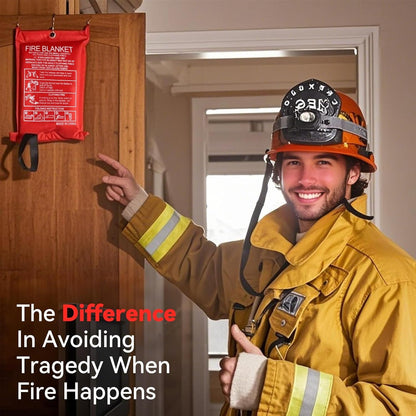 YESDEX Emergency Fire Blanket for Home & Kitchen – 1.2M x 1.2M Fiberglass Fire Suppression Blanket, Fireproof Flame Retardant Safety Blankets for Camping, Grill, School, Car, Office, Warehouse, 2 pack