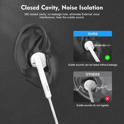 Apple Earbuds with Lightning Connector, 2Pack iPhone Wired Earphones [Apple MFi Certified] with Microphone Volume Control Music and Calling Headphones for iPhone 14/13/12/11/SE/X/XR/XS