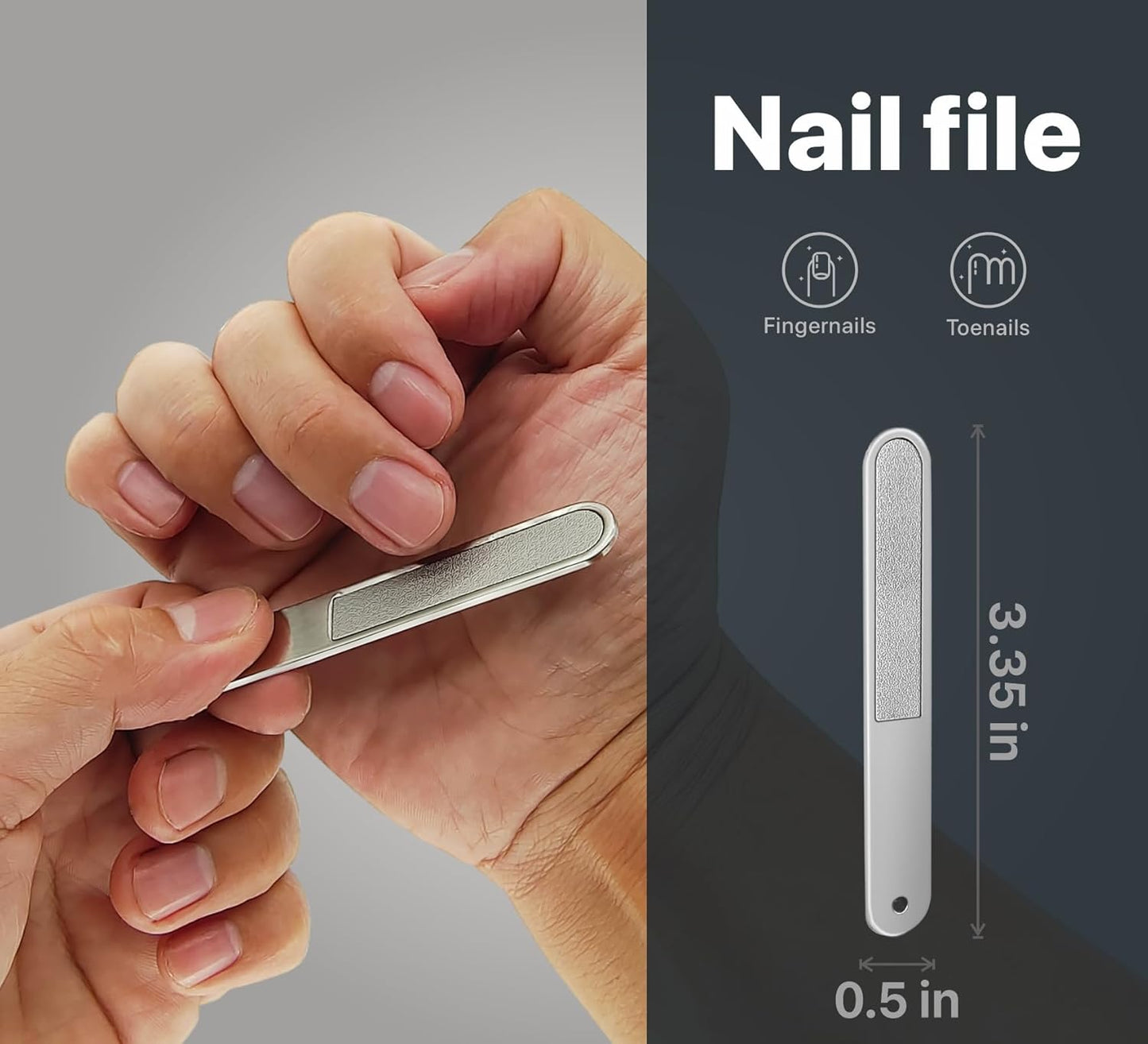 "konovo 5 Pieces Nail Clipper Set Konovo Stainless Steel Manicure Kit Travel Nail Care Kit Nail Clippers for Men Toenail Clippers or Nail Clippers Nail Clippers for Nail Clippers