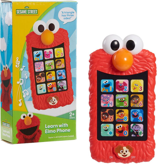 Sesame Street Learn with Elmo Pretend Play Phone, Learning and Education, Officially Licensed Kids Toys for Ages 2 Up, Gifts and Presents