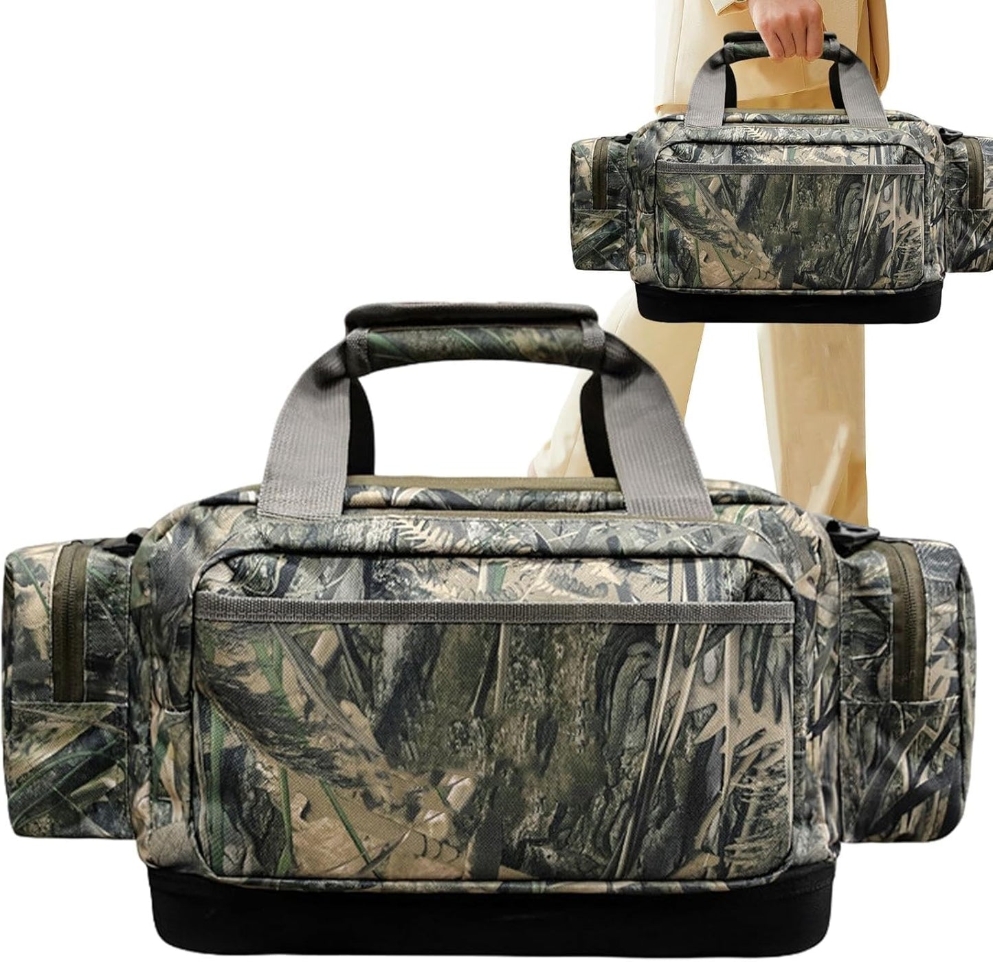 Hunter Bag, Oxford Waterfowl, Hunting Clothes Bag, Hunting Duffle Gear Bag, Adjustable Outdoor Duffle Bags, Waterproof Hunting Bag, Multi-Compartment Gear Bag, Refuge Bag for Travel Hiking Camping