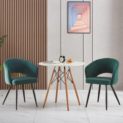 BRIBRION 80CM White Cafe Coffee Round Dining Table Living Office Eiffel Kitchen Wood Legs Wooden DSW Eames Replica 2 Seater 4 Seater Small Space Restaurant Indoor