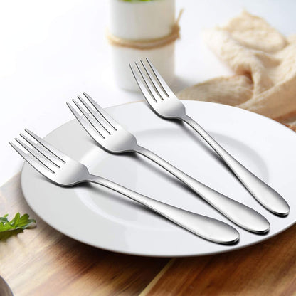 Cutlery Set, LIANYU 30-Piece Stainless Steel Flatware Set Eating Utensils for 6, Silverware Tableware Sets Include Forks Knives Spoons, Mirror Finish, Dishwasher Safe