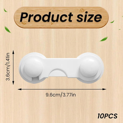 10Pcs Child Safety Locks for Kitchen Cupboards,Baby Proof Cupboard Cabinet Lock with Strong Removable Adhesive No Tools and Drilling Required,Baby Proofing Cabinet And Drawer Locks For Cabinets Doors,Pantry,Wardrobe