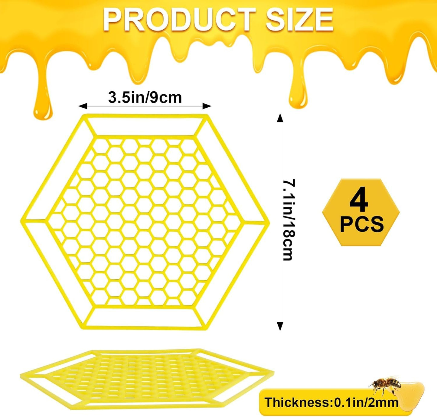 letesult 4 Pack Floating Bee Island, 7.1 Inch Bee Watering Station, Bee Bath Bee Drinking Station Bee Waterer and Butterfly Water Stations Butterfly Feeders for Outdoors Thirsty Pollinators Feeding