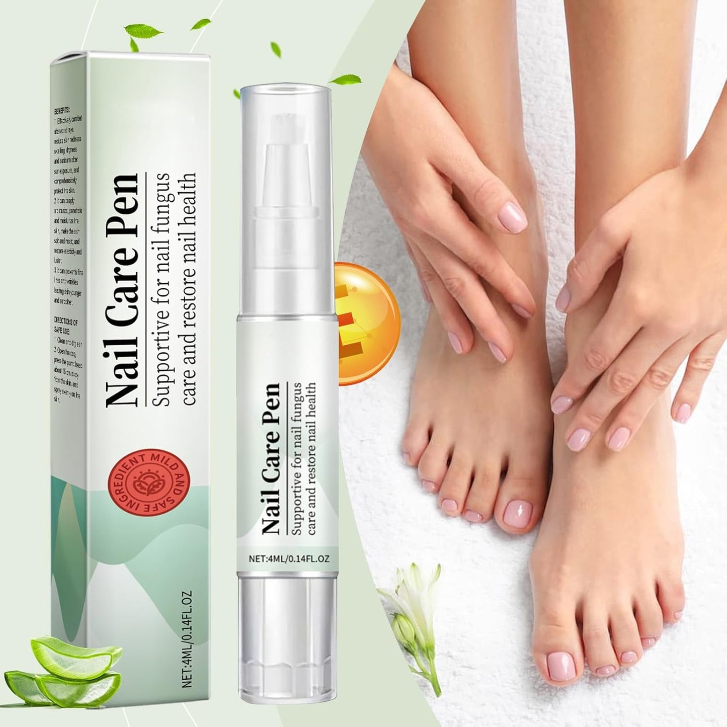 Nail Care Pen, The Original Nail Fungus Infection Cosmetic Care Pen Fast and Effective for Well-Groomed Nails with Tea Tree Oil, Vitamin E and