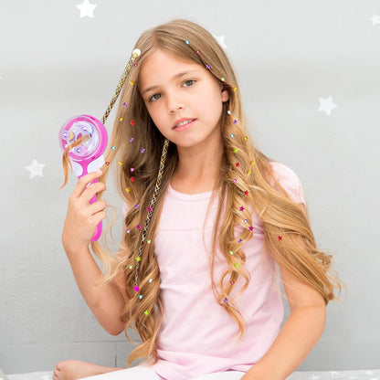 EKKONG Diamond Styling Kit, Hair Braider, Fashion Braid Tools, Automatic Braiding Machine with Comb Gem Applicator for Girls