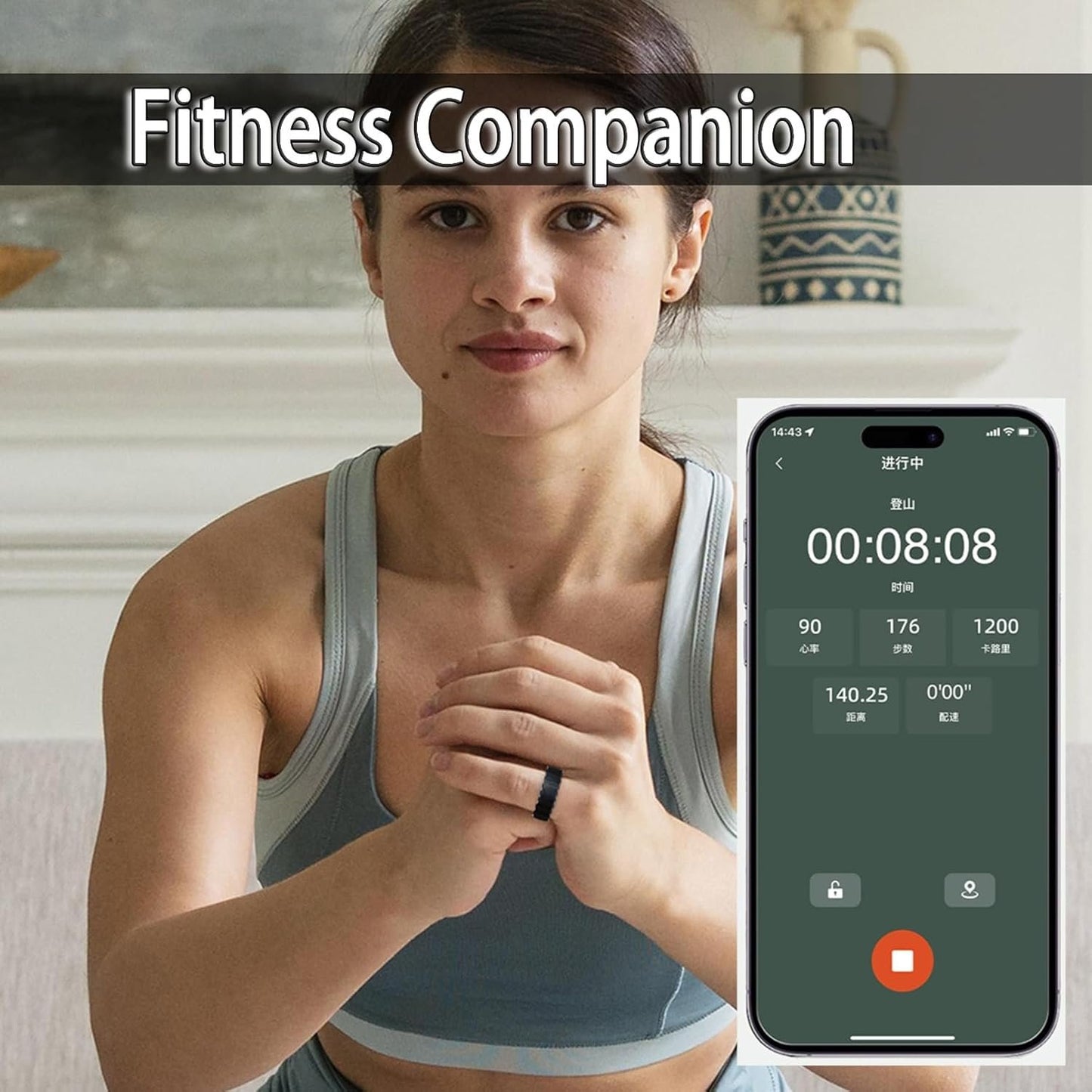 Smart Ring with NO Subscription App Wearable Tech Rings for Men Women Fitness Step Tracker with Charging Case Health Rings for Heart Rate Sleep Monitor(Gold,22)