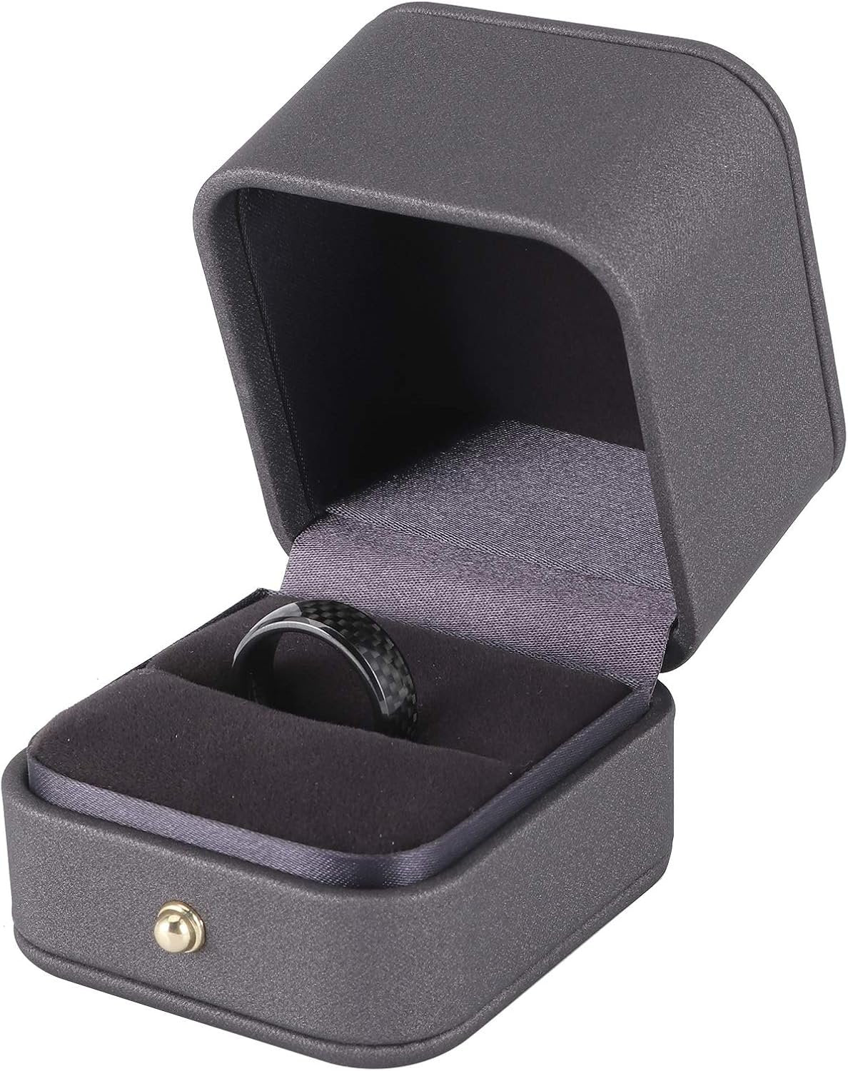 Tesla Smart Ring Black Carbon Fiber Smart Finger Keyring with Box Fit for Tesla Model X/S (12)