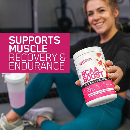 OPTIMUM NUTRITION BCAA BOOST 8g BCAA + Electrolytes Powder, Grape Burst Flavour, 390g, 30 Servings