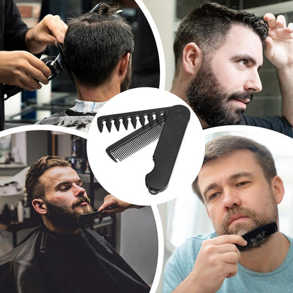 Folding Comb for Men - Pocket Hair Tool Foldable and Beard Comb for Travel | Compact Hair Care Comb - for Moustache, Beard and Hair on the Go