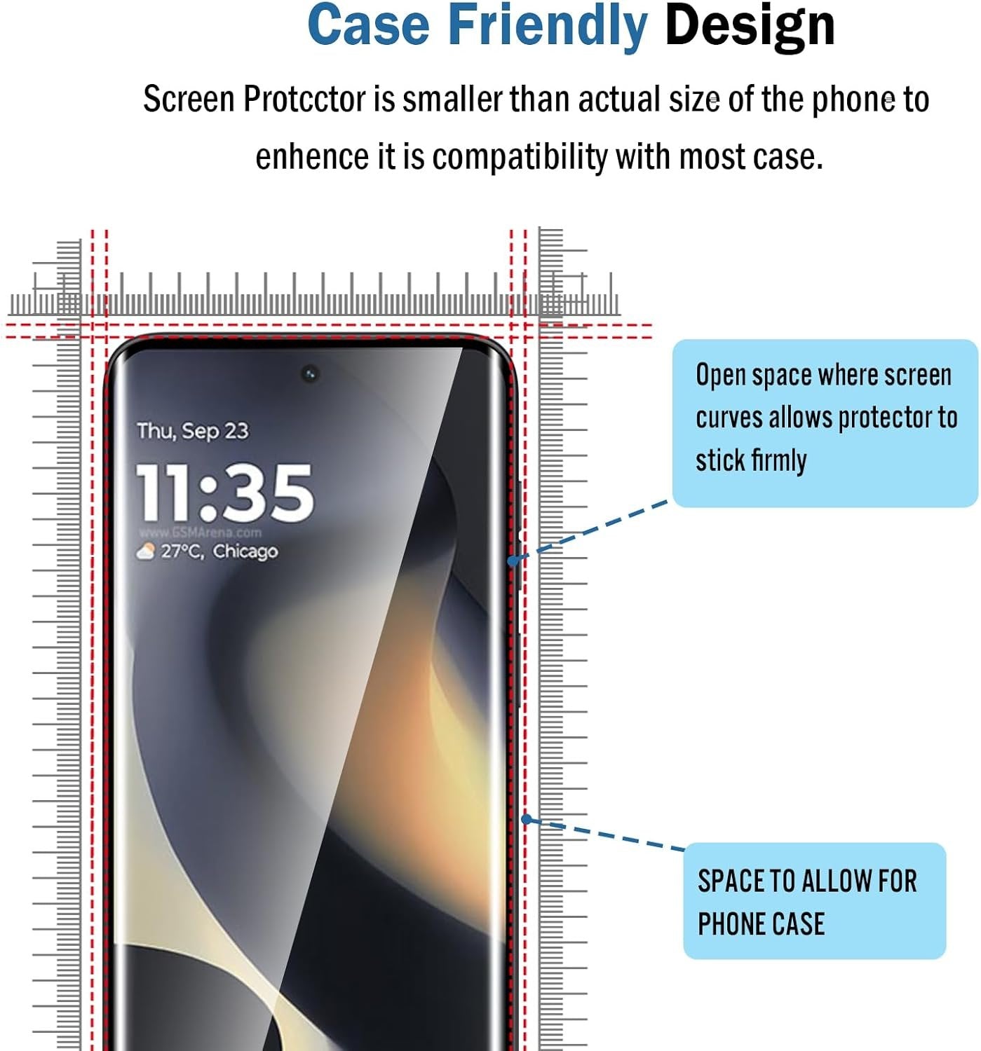 Natbok 2 Pack 3D Compatible with Motorola Edge 2024/2023 Screen Protector,9H Tempered Glass Film,HD Clear Scratch Resistant,Bubble-Free for Moto Edge 2024 Screen Protector