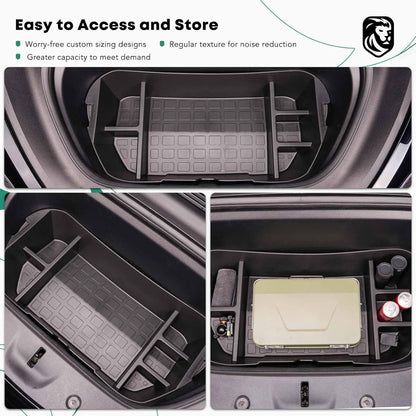 YHTAUTO Front Trunk Organizer Compatible with Tesla Model Y 2020 2021 2022 2023 2024, Frunk Storage Organizer Storage Box fits Tesla Y Accessories, 6 Separate Spaces