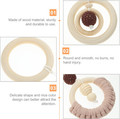 Toddmomy Wooden Baby Gym With 4Pcs Hanging Toys - Sensory Play Gym for Newborns and Toddlers - Nursery Decor